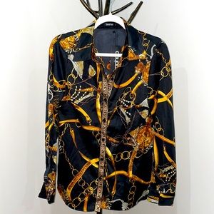 Versace-esq Chain Print Shirt